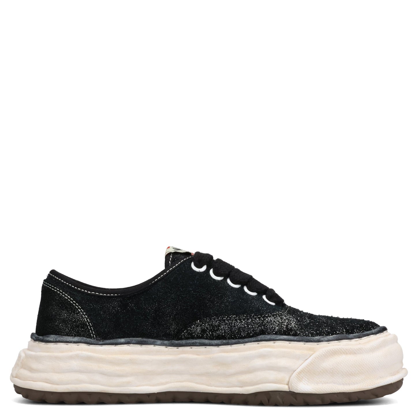 BAKER26 GLITTERY SUEDE LOW-TOP SNEAKERS / 018:BLACK