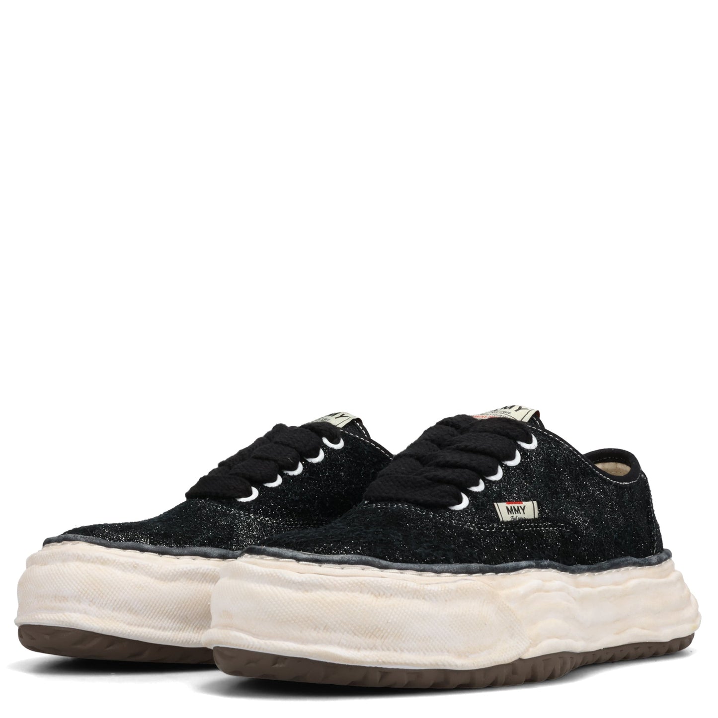 BAKER26 GLITTERY SUEDE LOW-TOP SNEAKERS / 018:BLACK