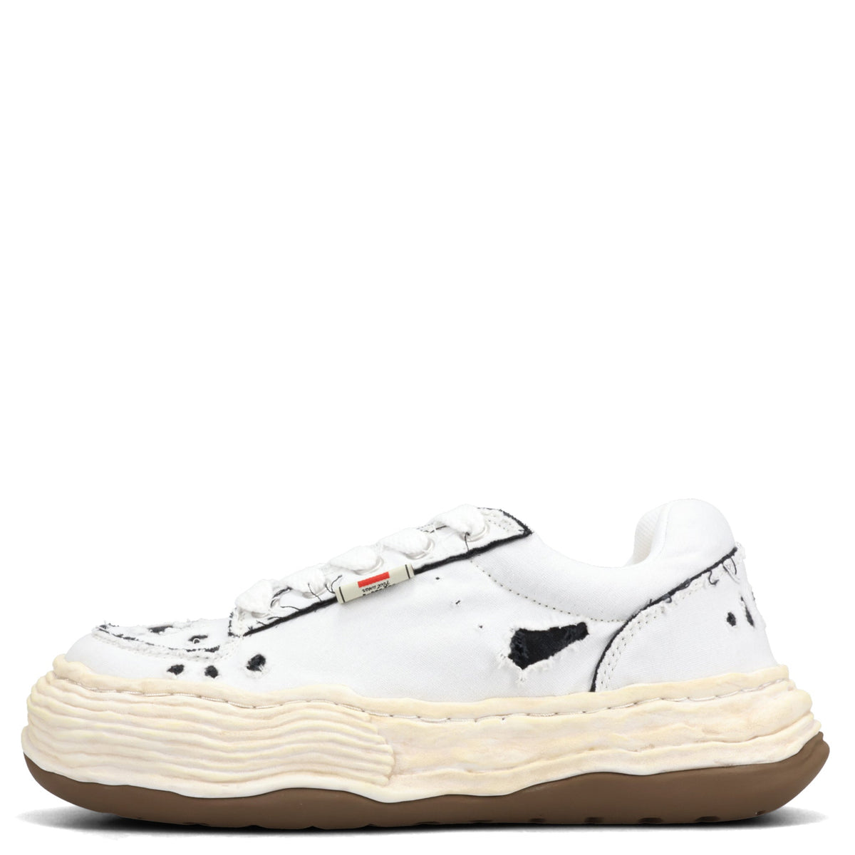 OLIVER RIPPING CANVAS LOW-TOP SNEAKERS / 011:WHITE