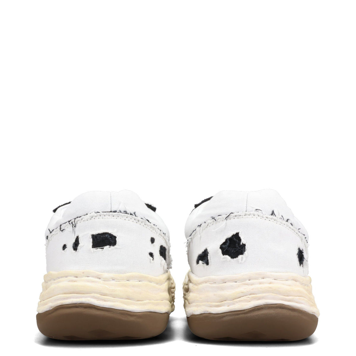 OLIVER RIPPING CANVAS LOW-TOP SNEAKERS / 011:WHITE