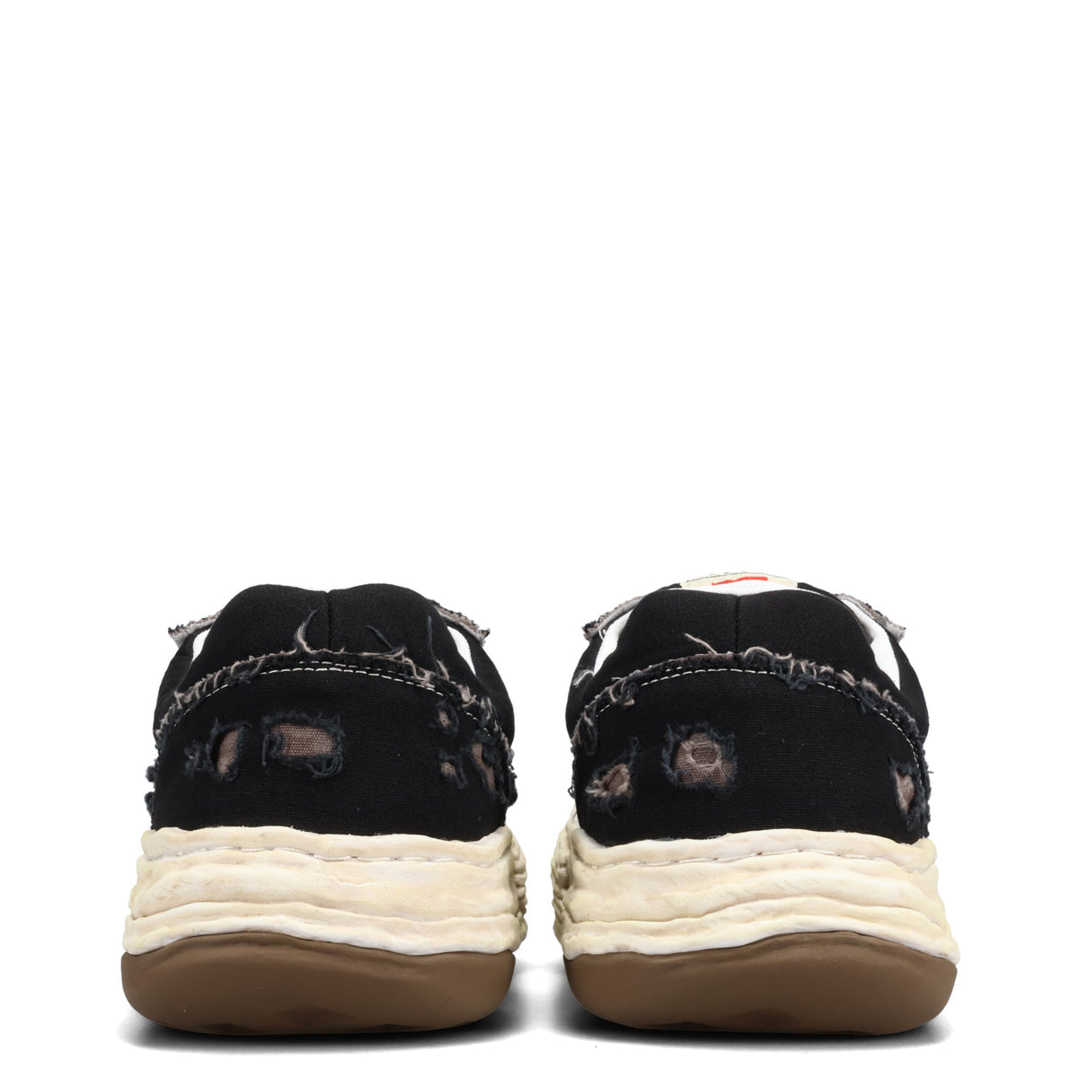 OLIVER RIPPING CANVAS LOW-TOP SNEAKERS / 018:BLACK