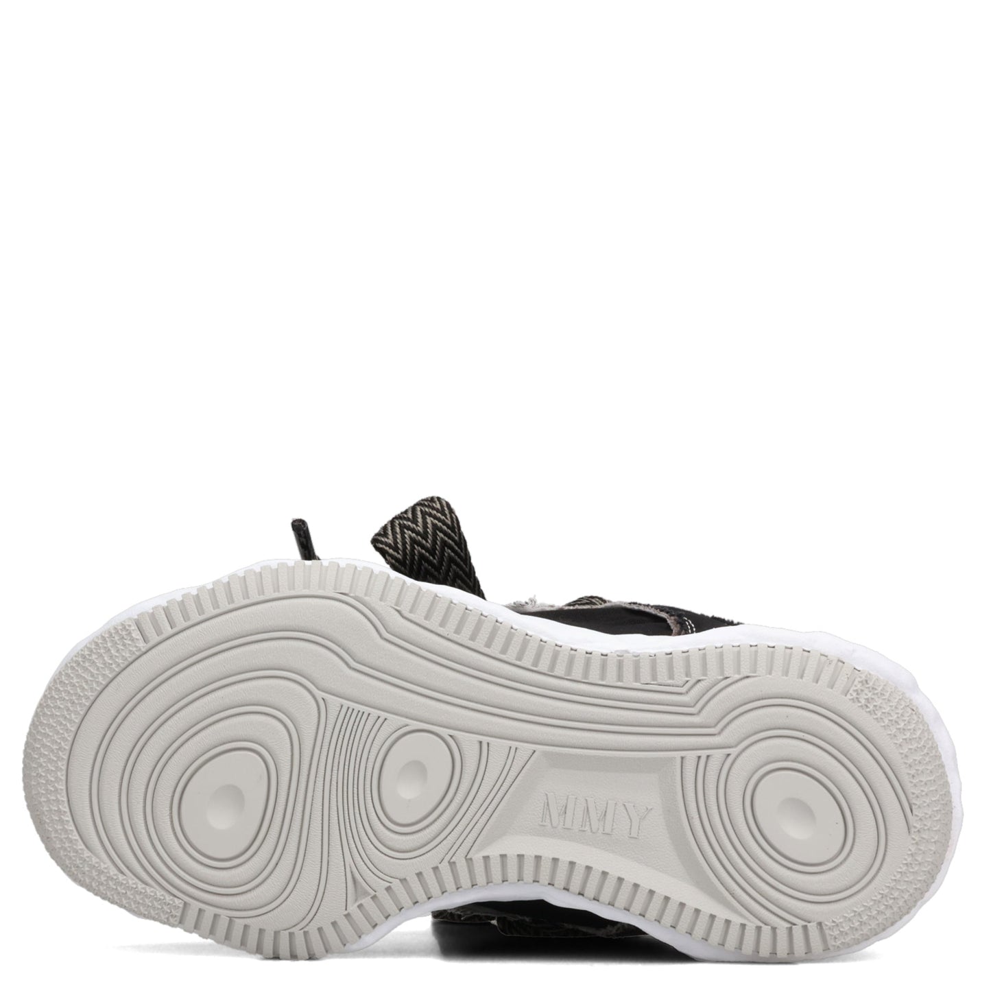 WAYNE PUFFER PATTERNED LACE LOW-TOP SNEAKERS / 018:BLACK