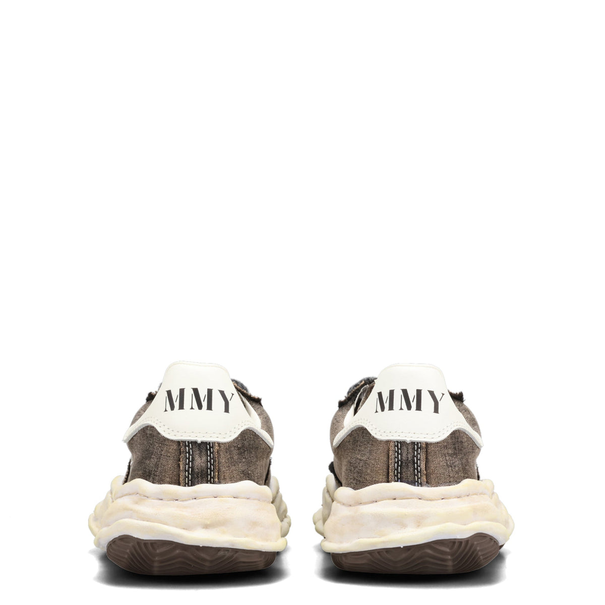 BLAKEY BLEACHED CANVAS LOW-TOP SNEAKERS / 018:BLACK