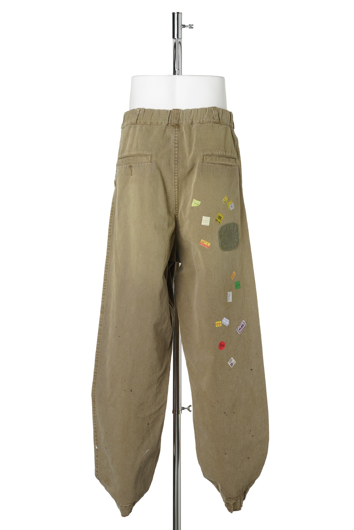 PRICE STICKER REPAIRED PANTS / KHAKI