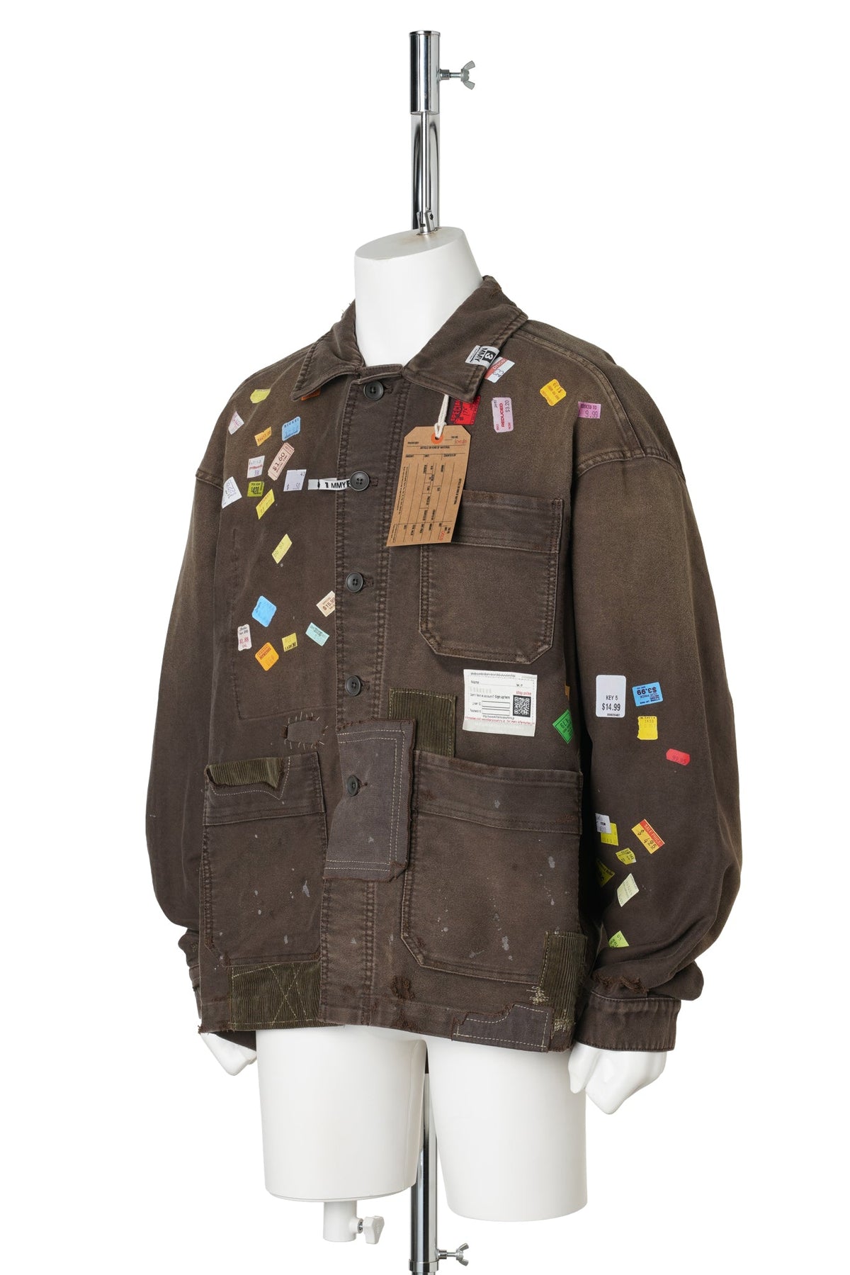 PRICE STICKER REPAIR SHIRT / BROWN