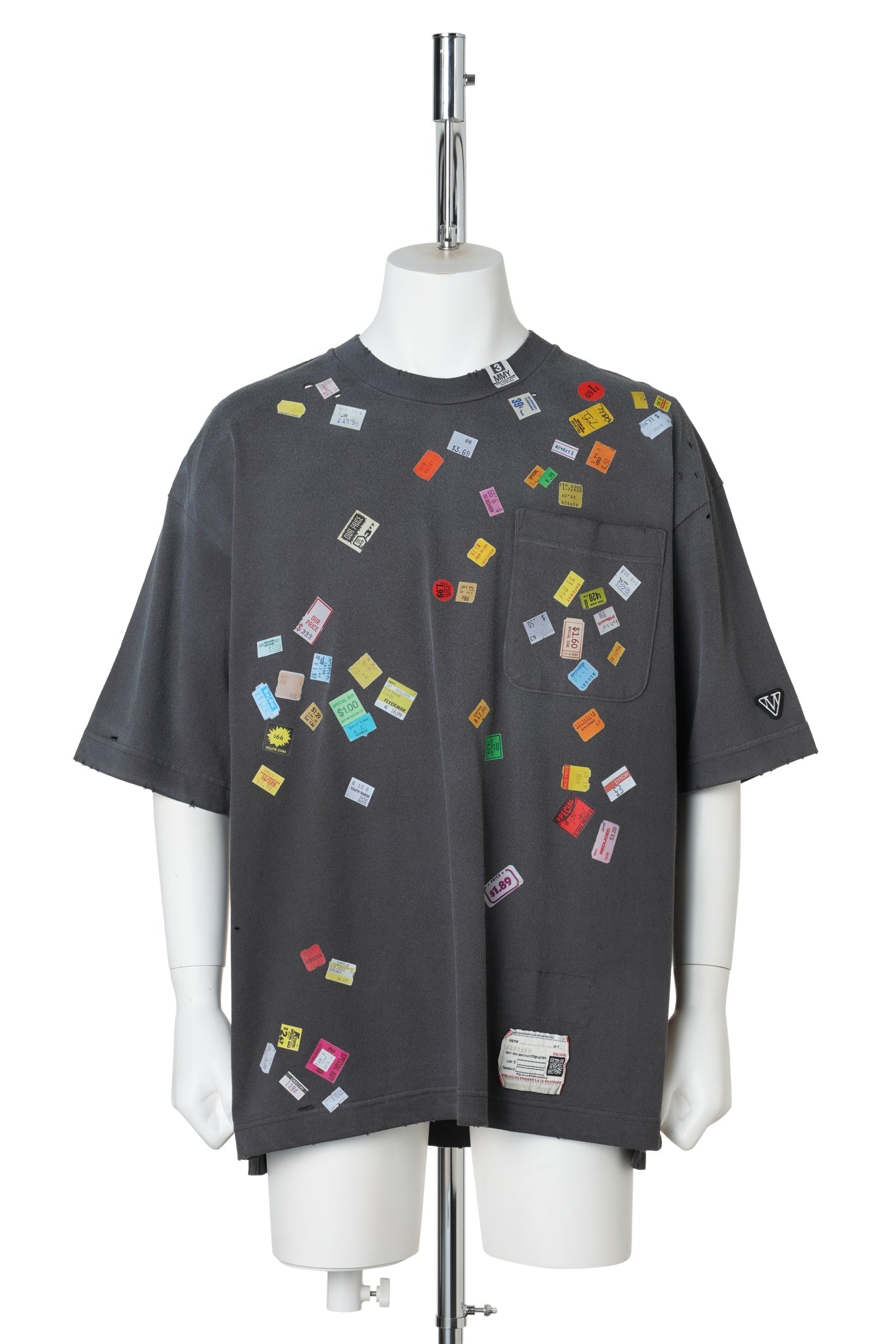 PRICE STICKER TEE / BLACK