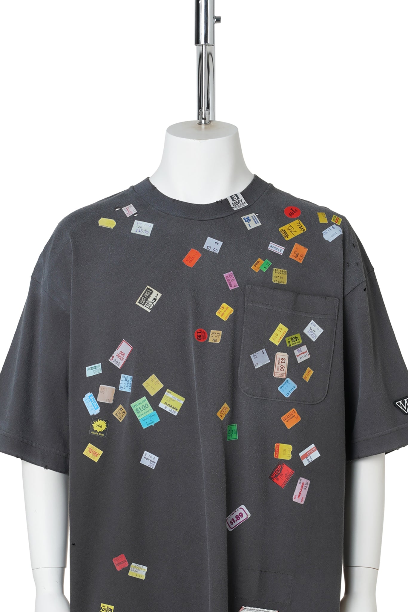 PRICE STICKER TEE / BLACK