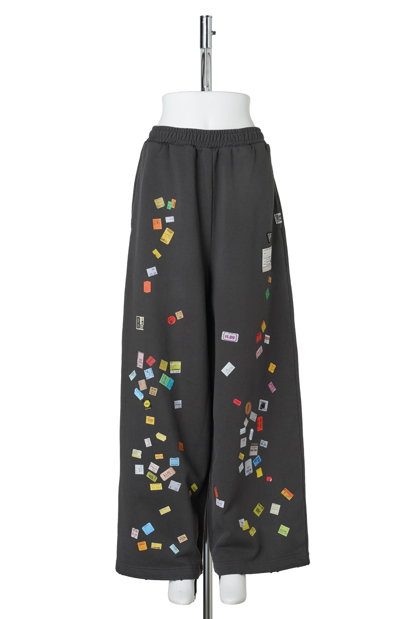 PRICE STICKER PANTS / BLACK