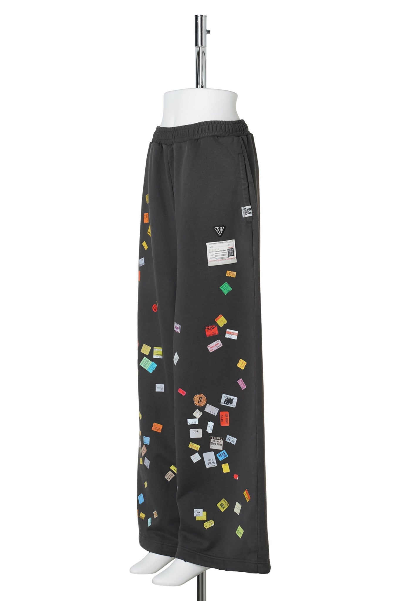 PRICE STICKER PANTS / BLACK