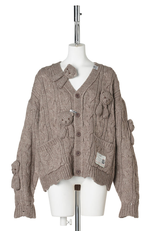 PINK HOUSE BEARS KNIT CARDIGAN / BEIGE