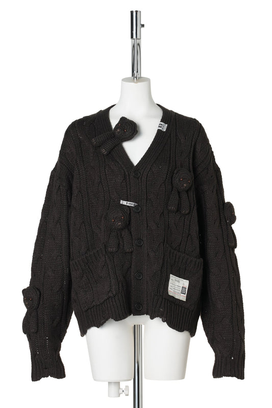 PINK HOUSE BEARS KNIT CARDIGAN / BLACK