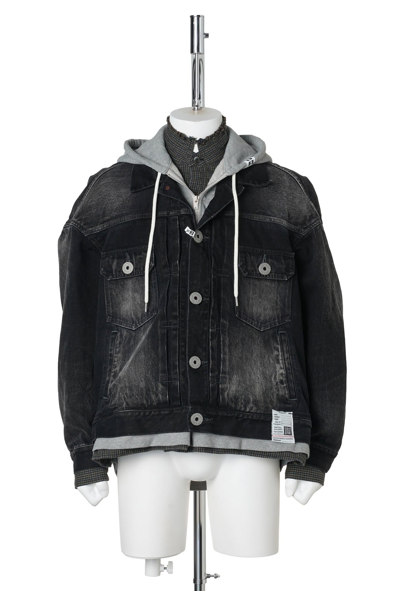 TRIPLE LAYERED DENIM JK / BLACK
