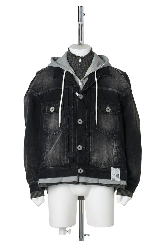 TRIPLE LAYERED DENIM JK / BLACK