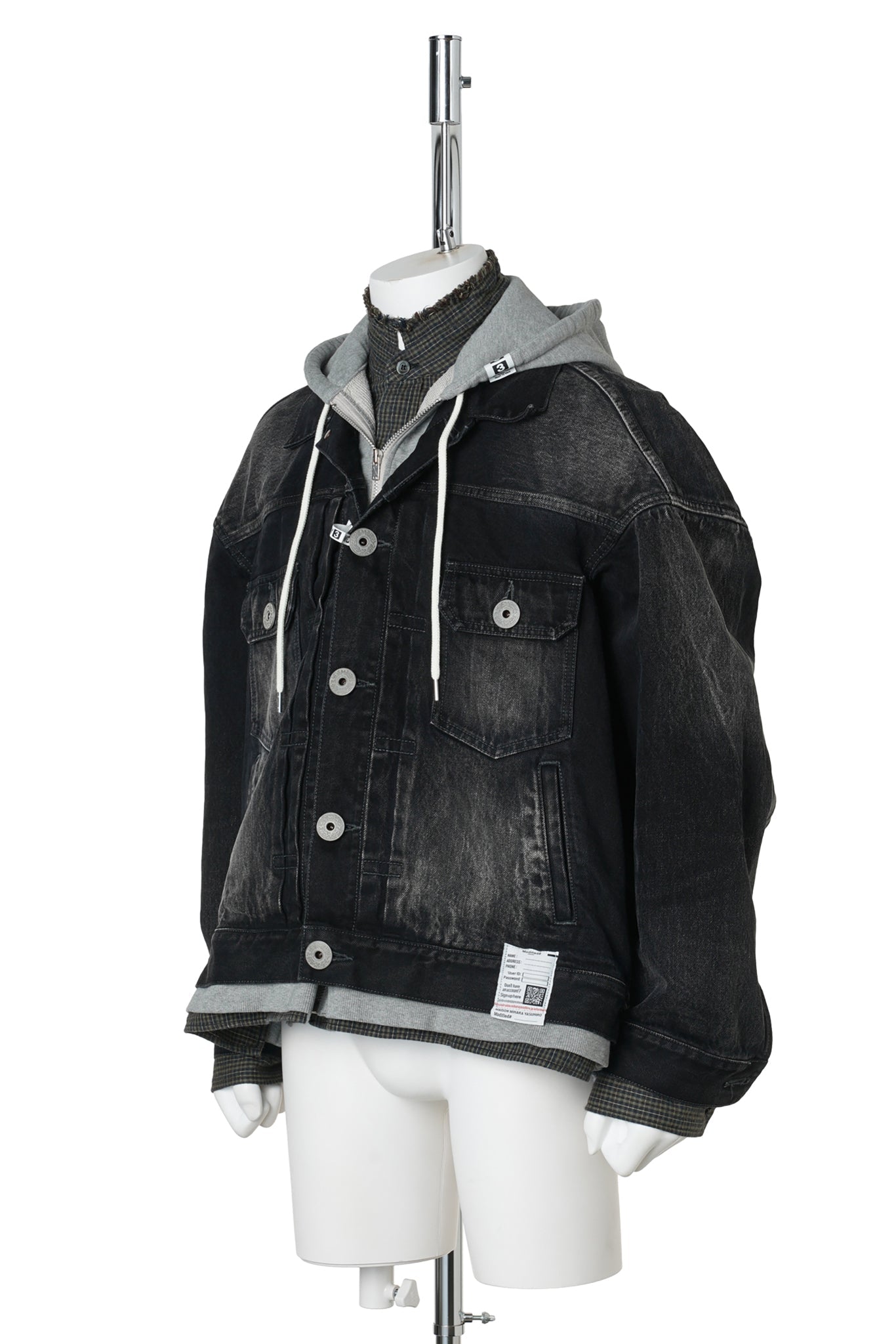 TRIPLE LAYERED DENIM JK / BLACK