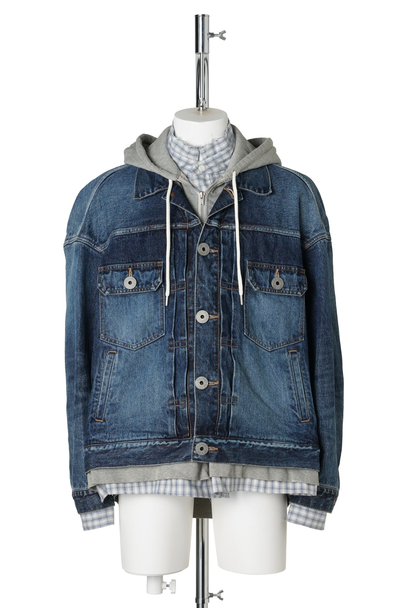 TRIPLE LAYERED DENIM JACKET / INDIGO