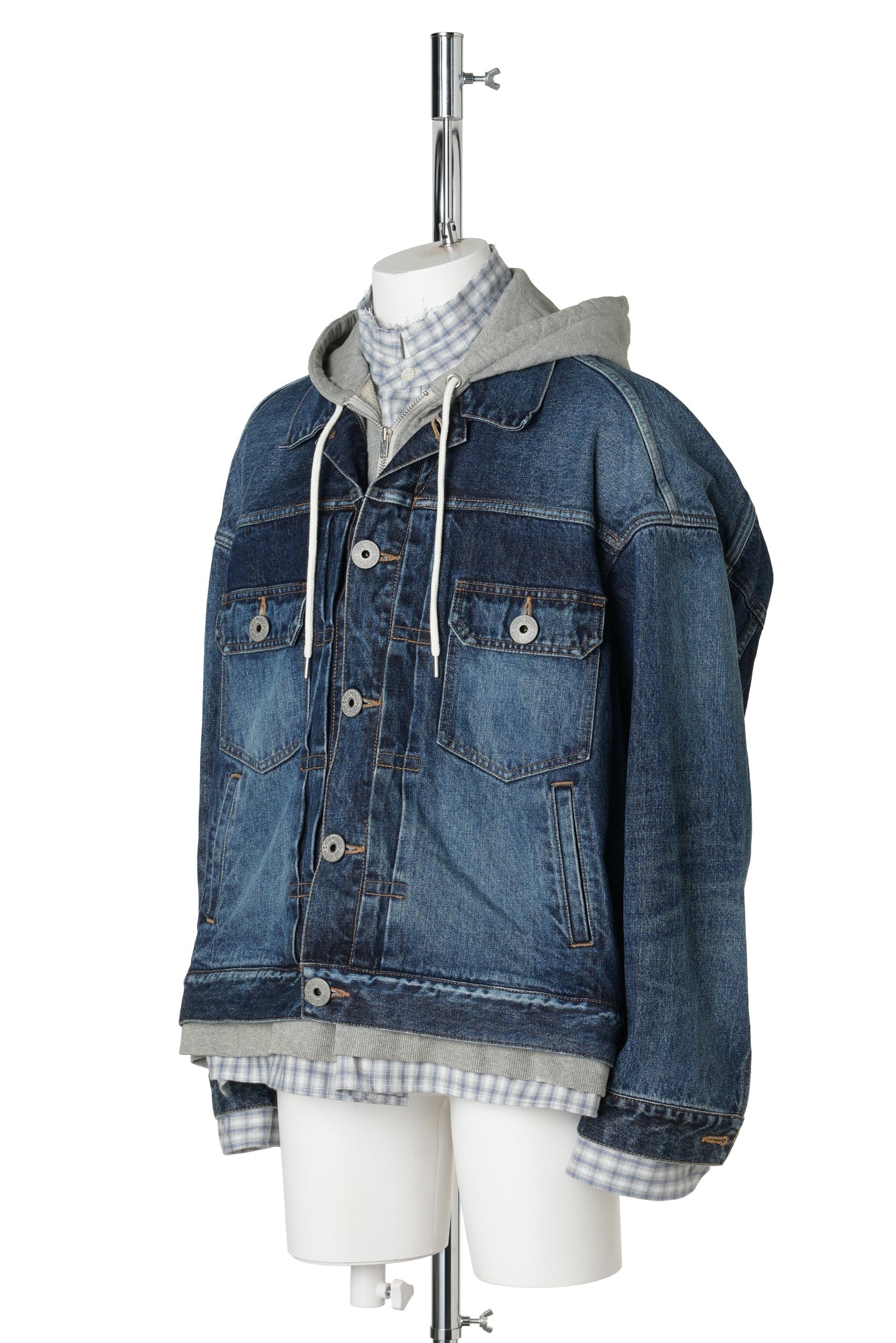 TRIPLE LAYERED DENIM JACKET / INDIGO