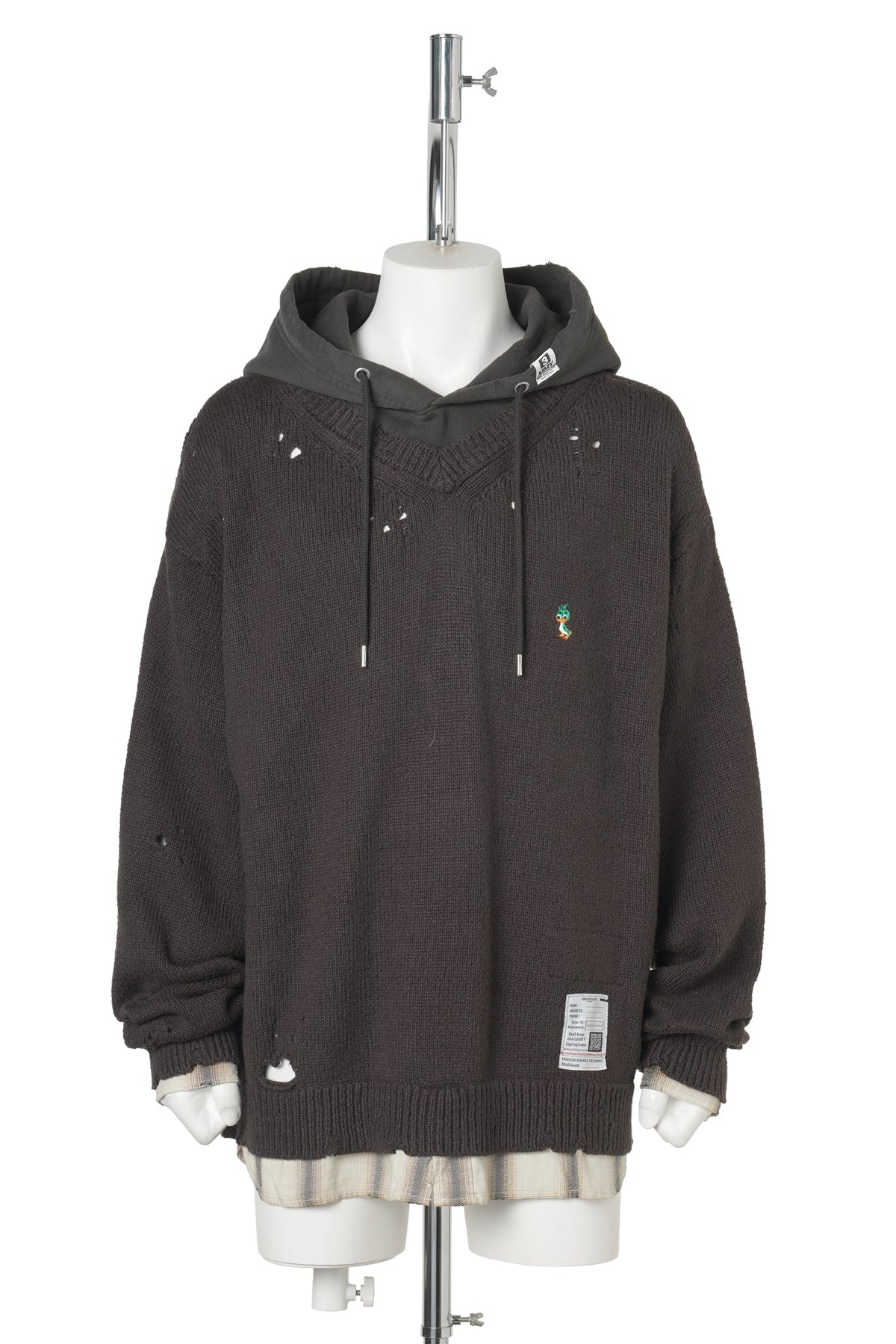 TRIPLE LAYERED SWEAT HOODIE / BLACK