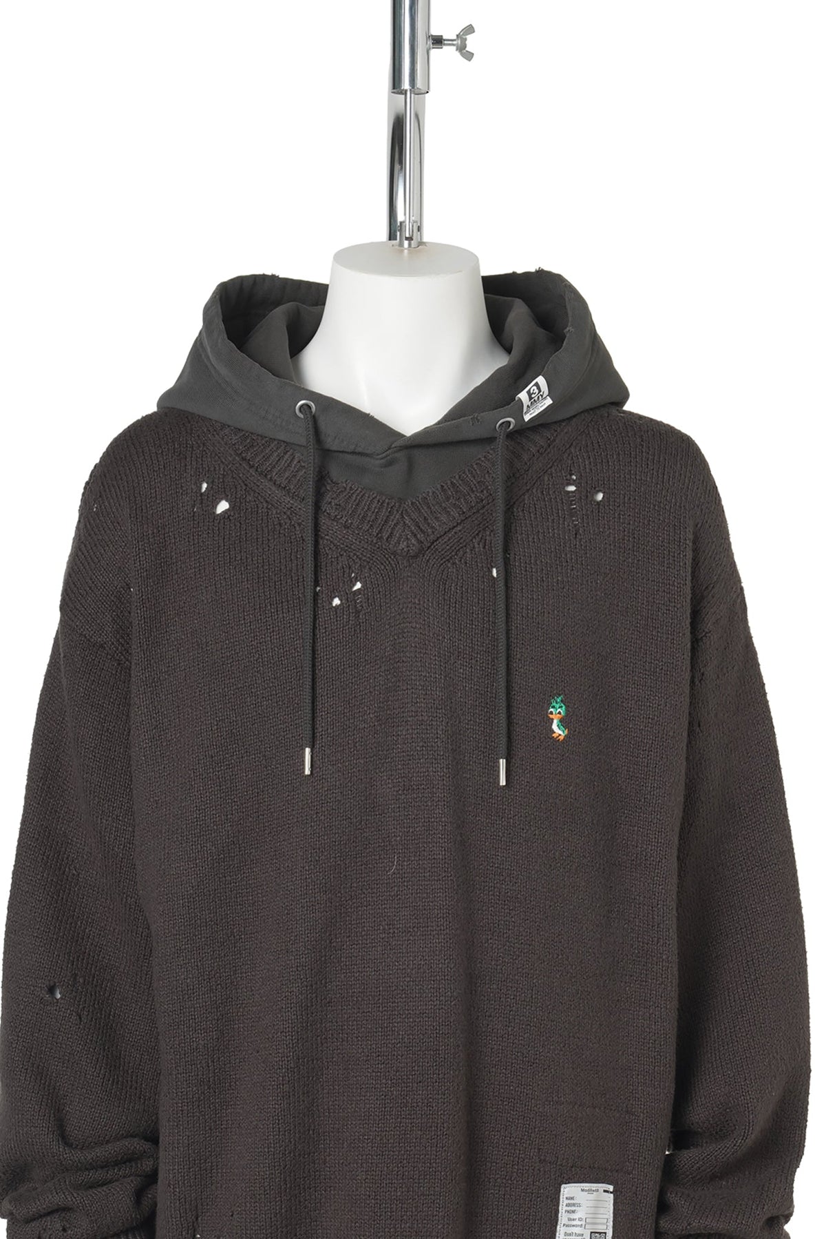 TRIPLE LAYERED SWEAT HOODIE / BLACK