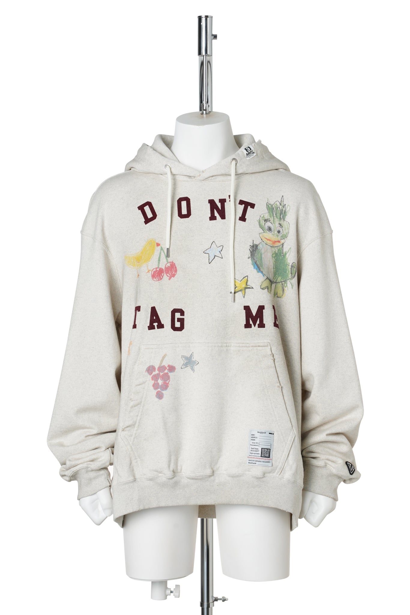 KIDS DOODLE SWEAT HOODIE / WHITE