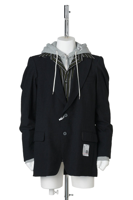 TRIPLE LAYERED BLAZER / BLACK