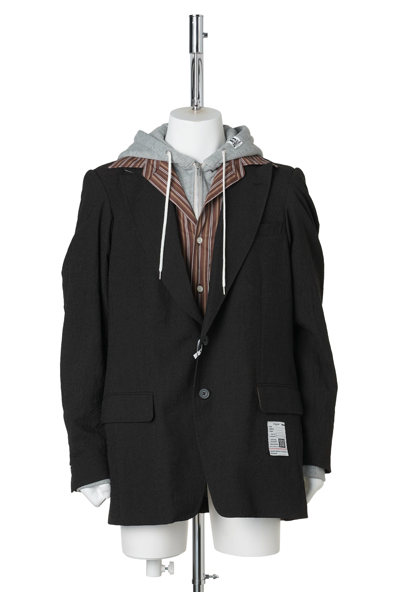 TRIPLE LAYERED BLAZER / DK.BROWN