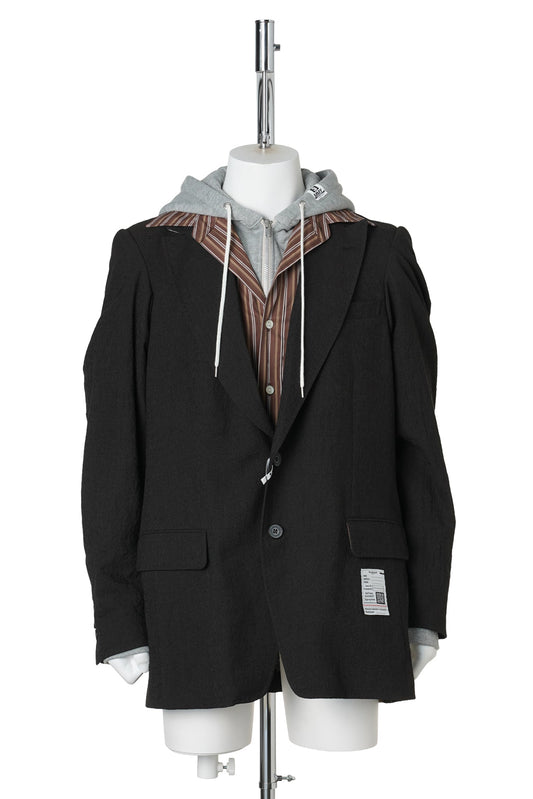 TRIPLE LAYERED BLAZER / DK.BROWN