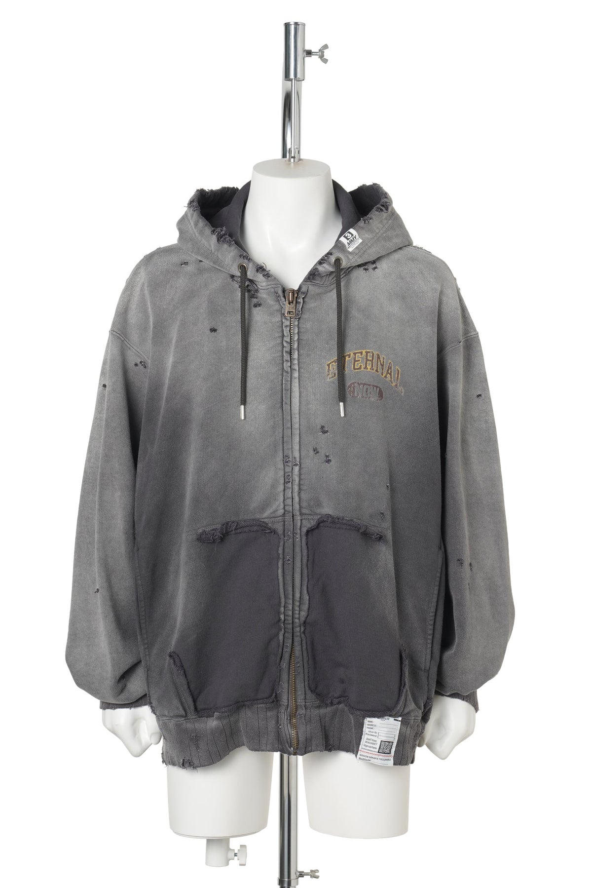 SUN FADED SWEAT PARKA / BLACK