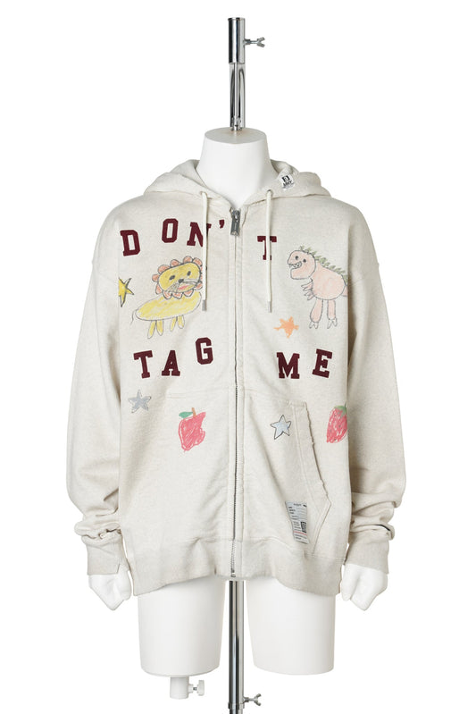 KIDS DOODLE SWEAT PARKA / WHITE
