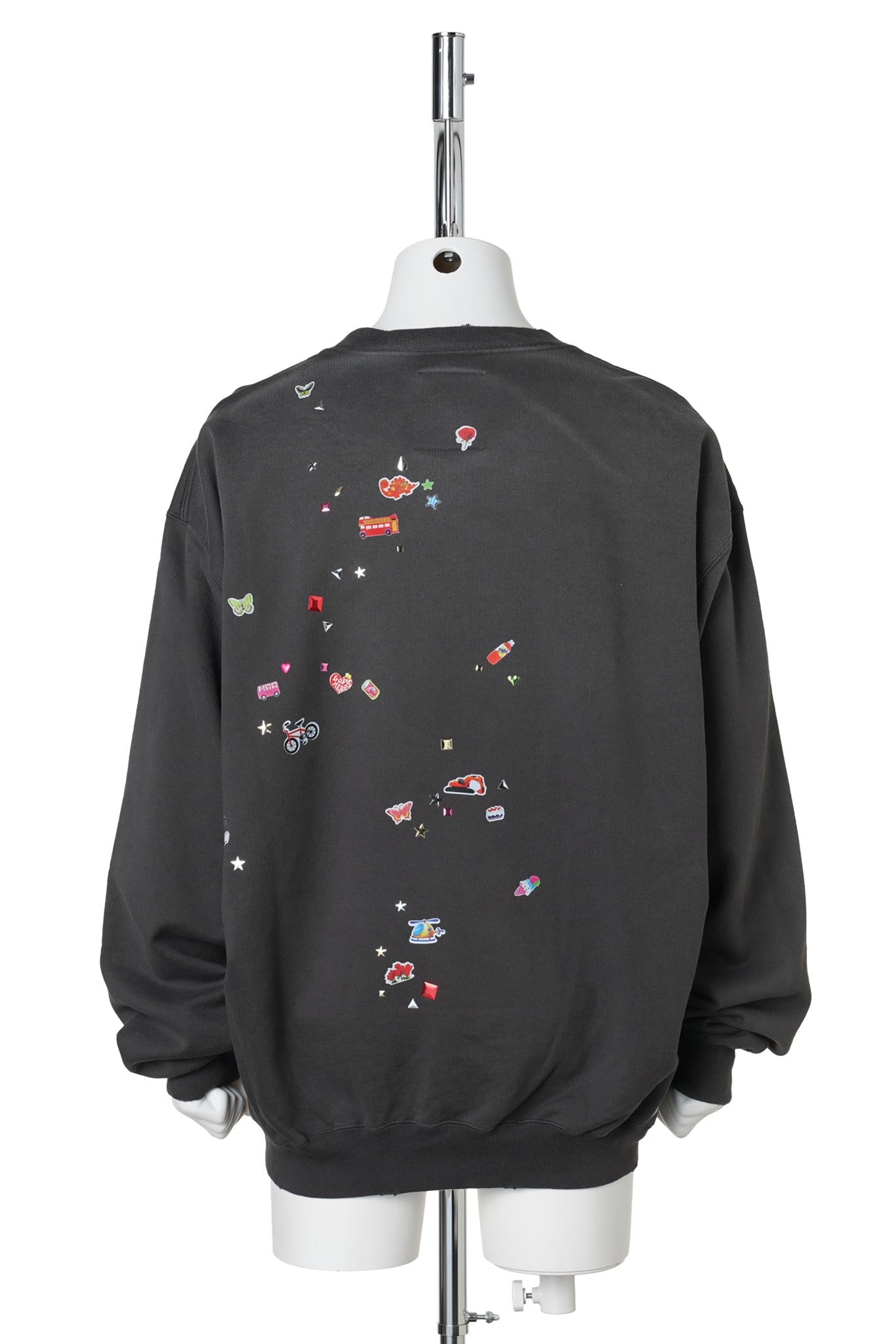 KIDS STICKER SWEAT PULLOVER / BLACK