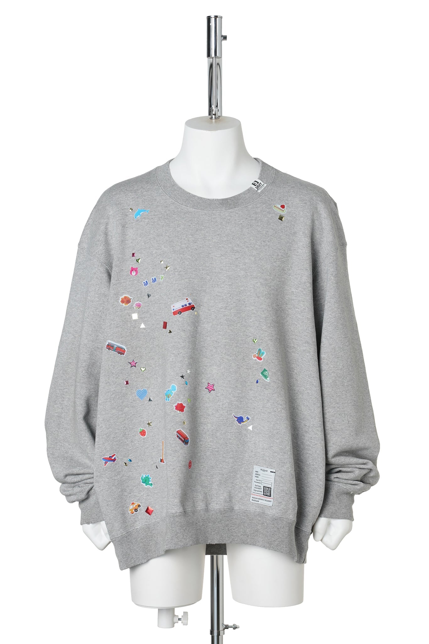 KIDS STICKER SWEAT PULLOVER / GRAY