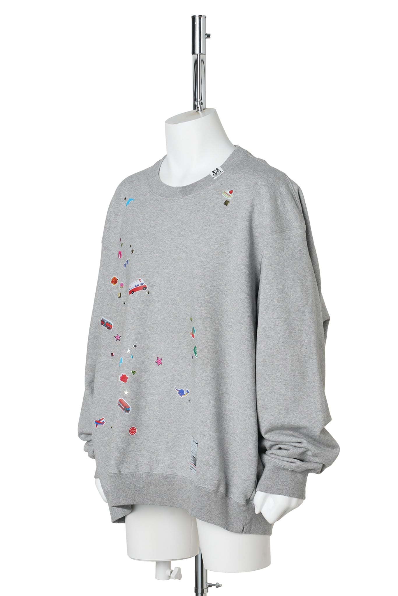 KIDS STICKER SWEAT PULLOVER / GRAY