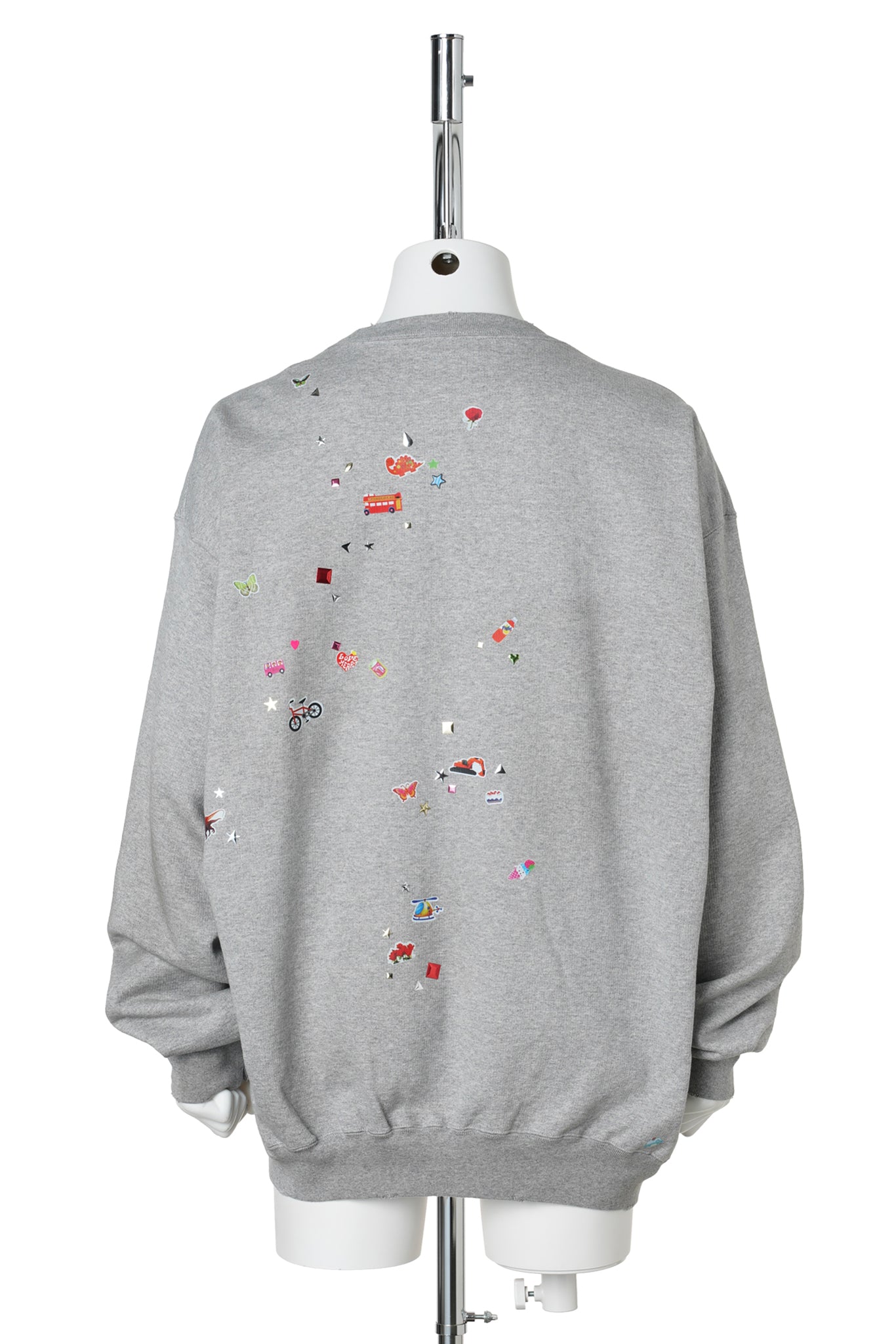 KIDS STICKER SWEAT PULLOVER / GRAY