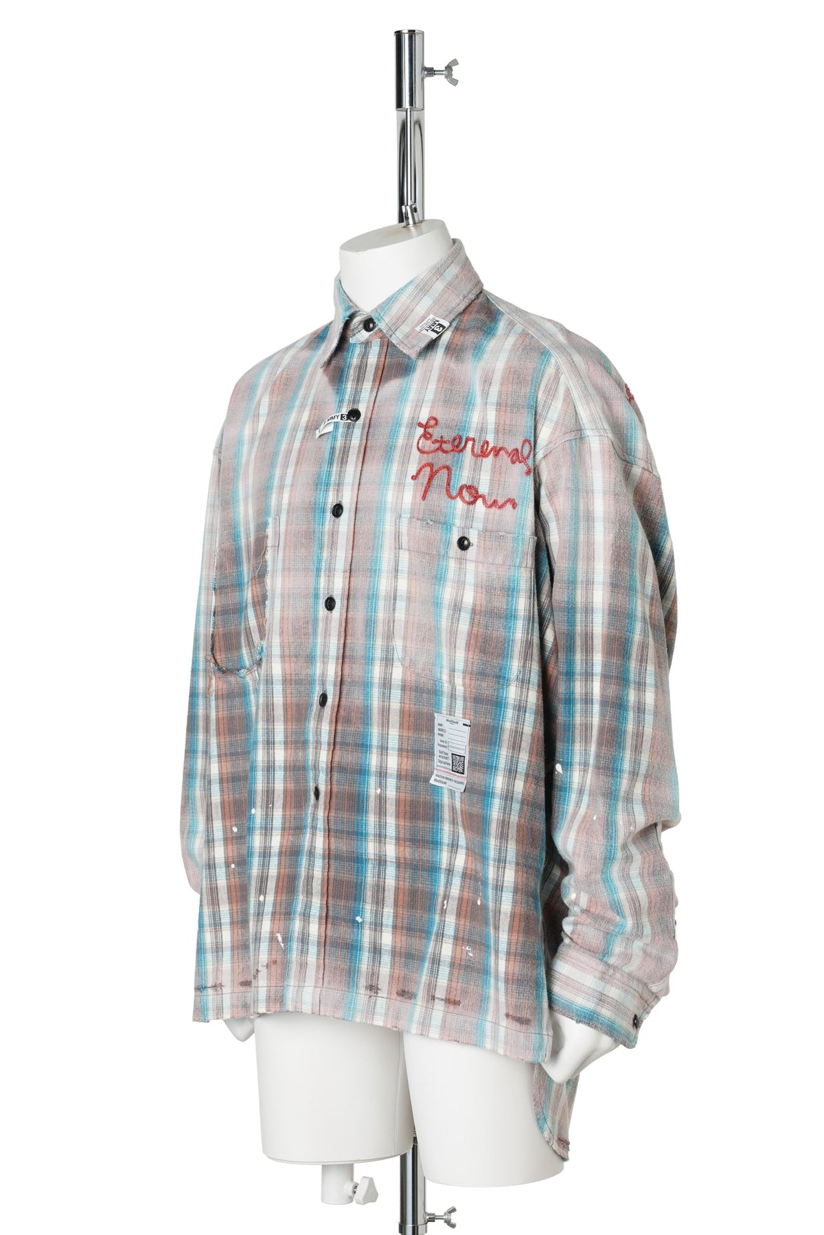 VINTAGE LIKE CHECK L/S SHIRTS / ORANGE