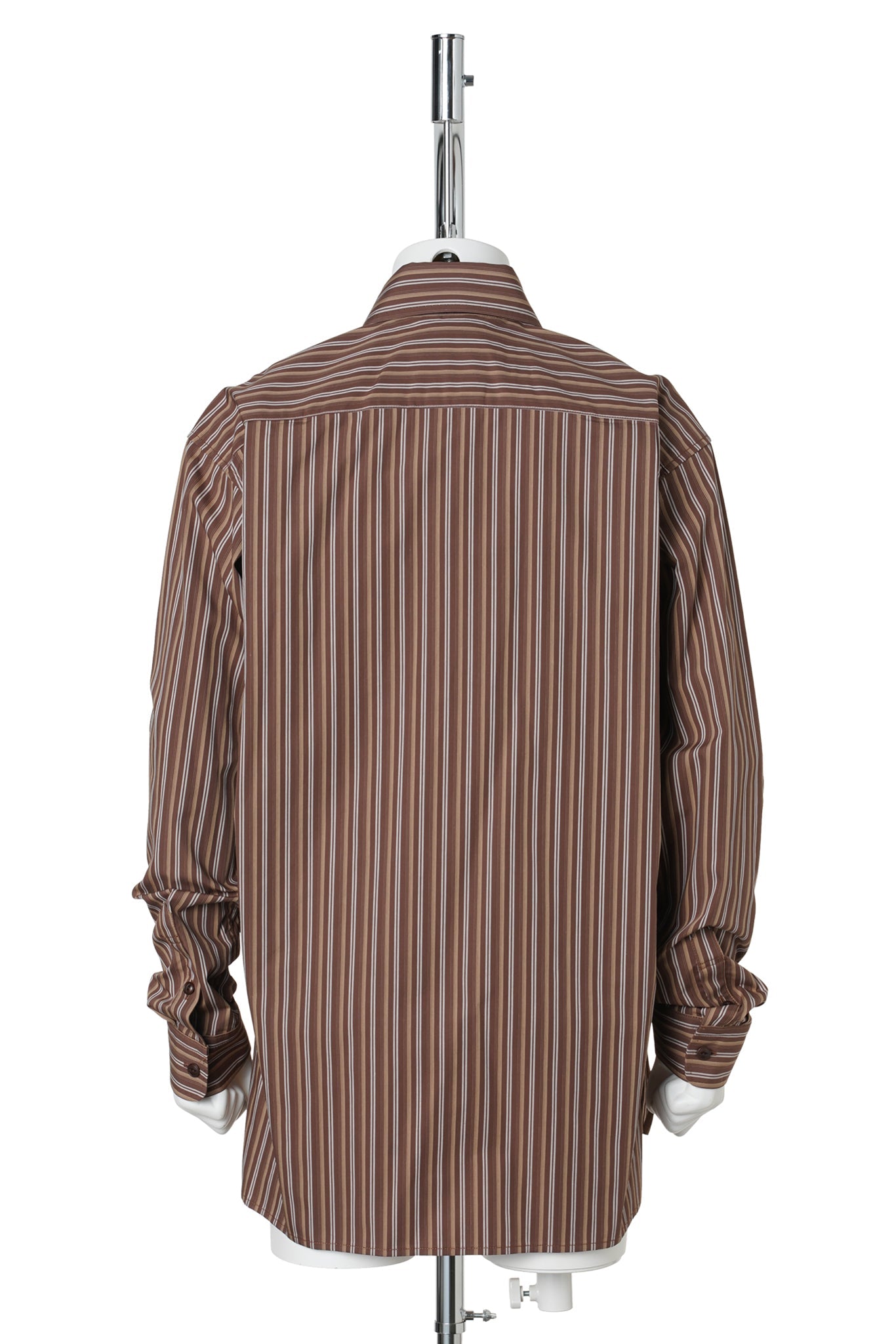 ATTACHED TIE L/S SHIRTS / BROWN