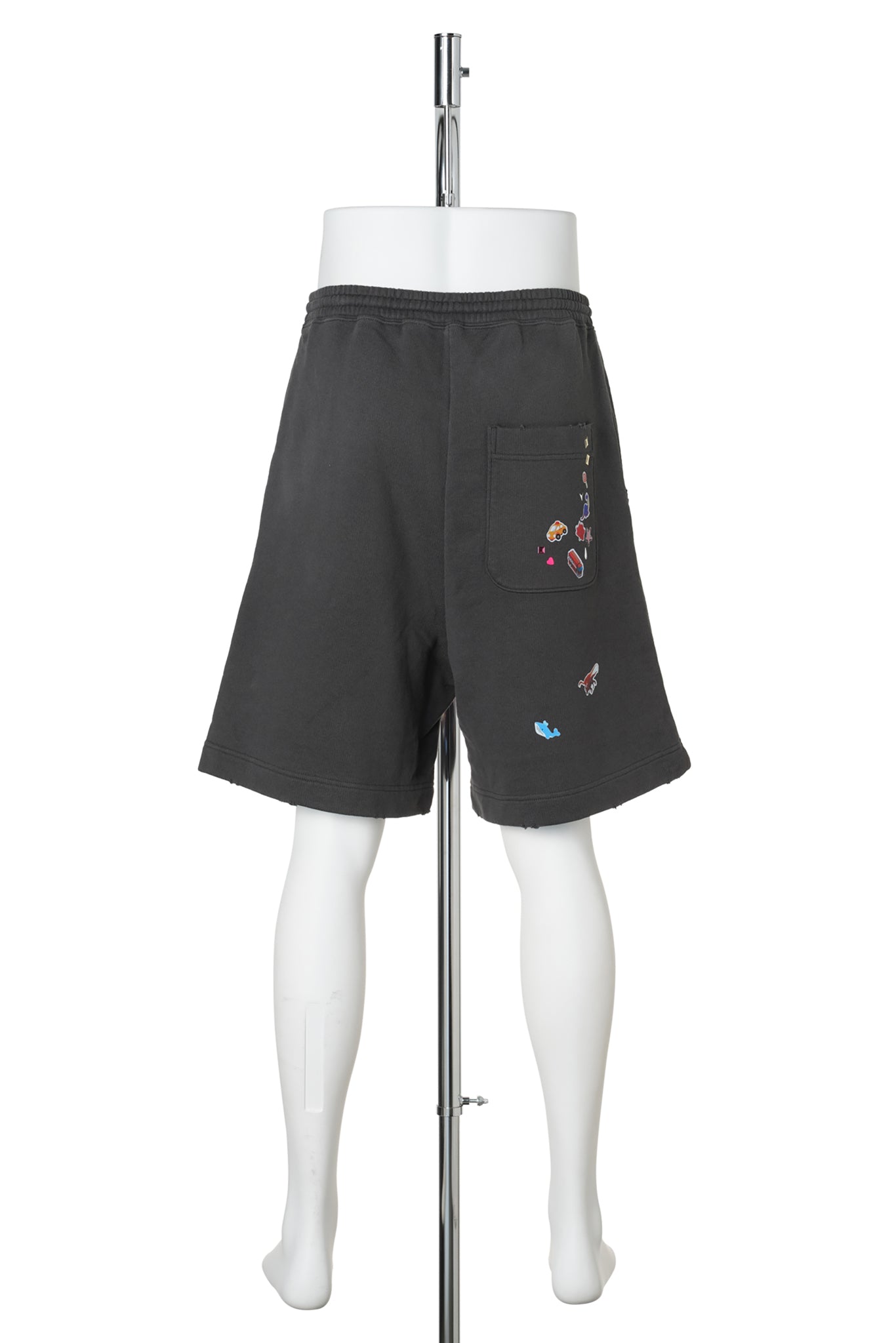 KIDS STICKER SWEAT SHORTS / BLACK