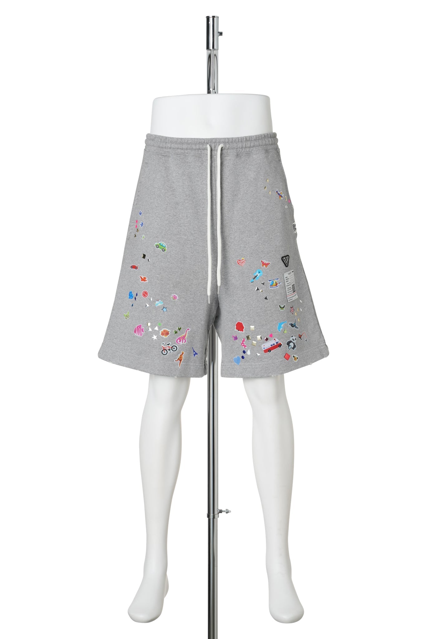 KIDS STICKER SWEAT SHORTS / GRAY