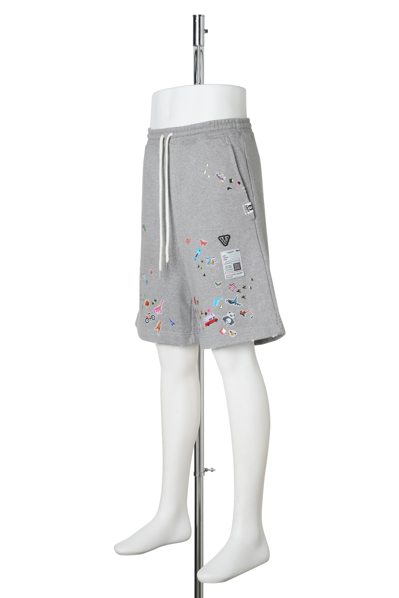KIDS STICKER SWEAT SHORTS / GRAY