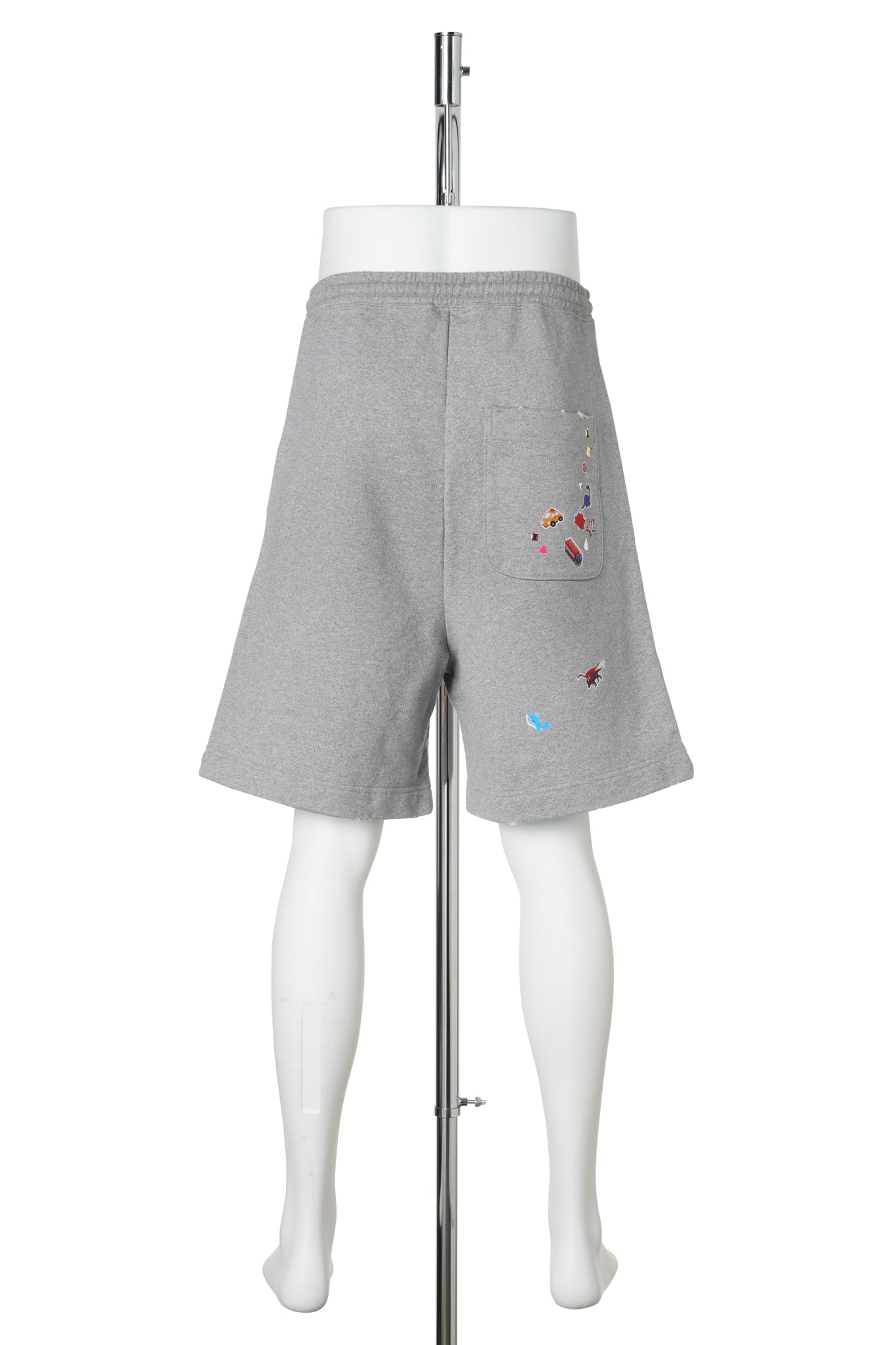 KIDS STICKER SWEAT SHORTS / GRAY