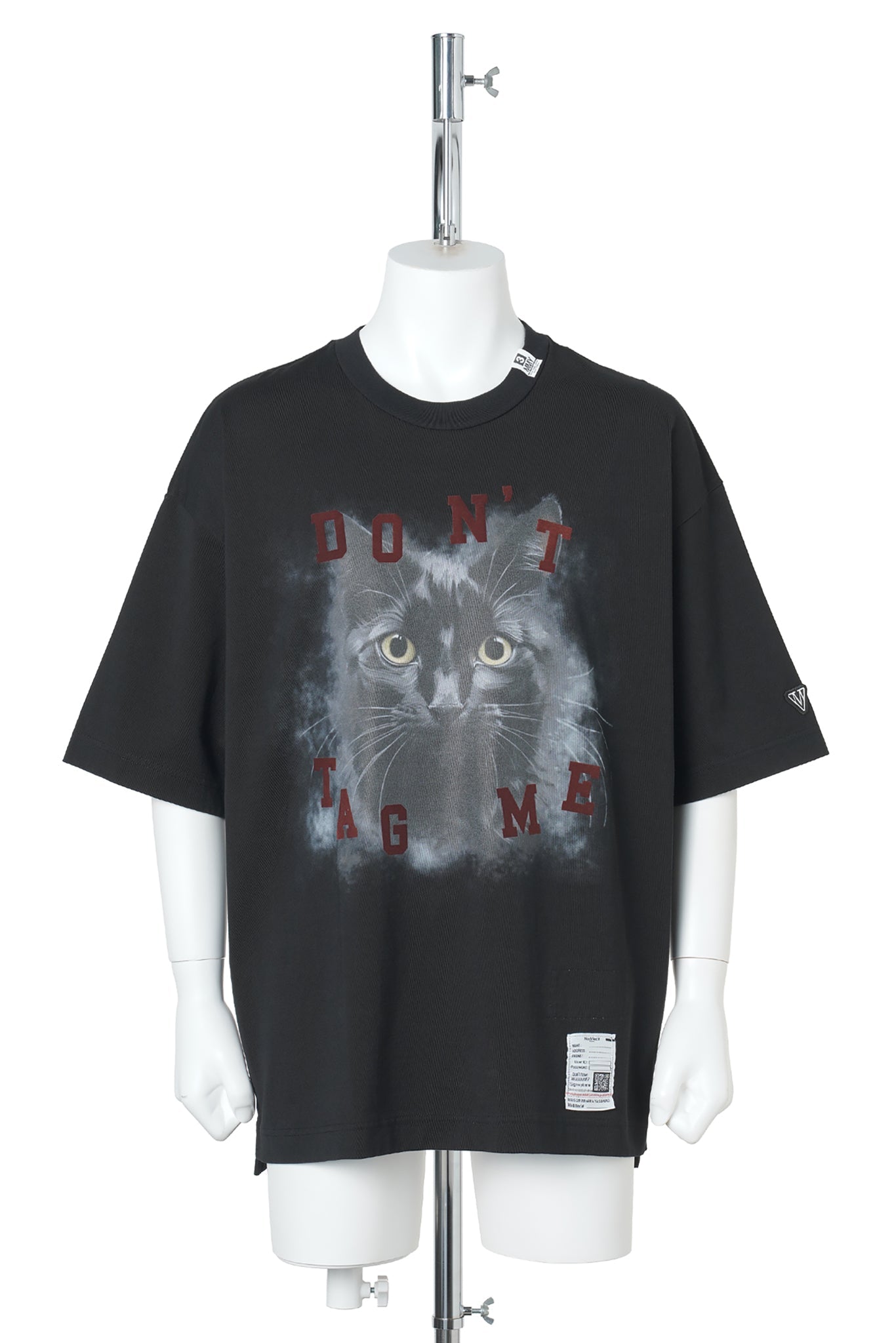 CAT PRINTED TEE / BLACK