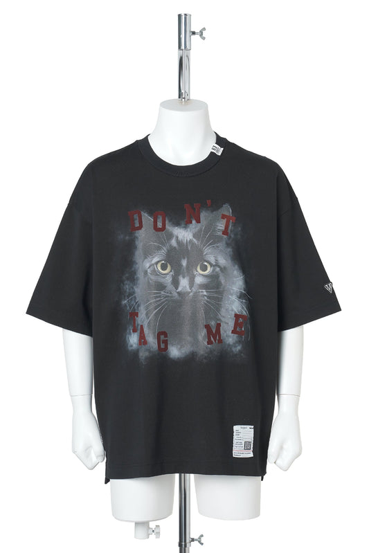 CAT PRINTED TEE / BLACK