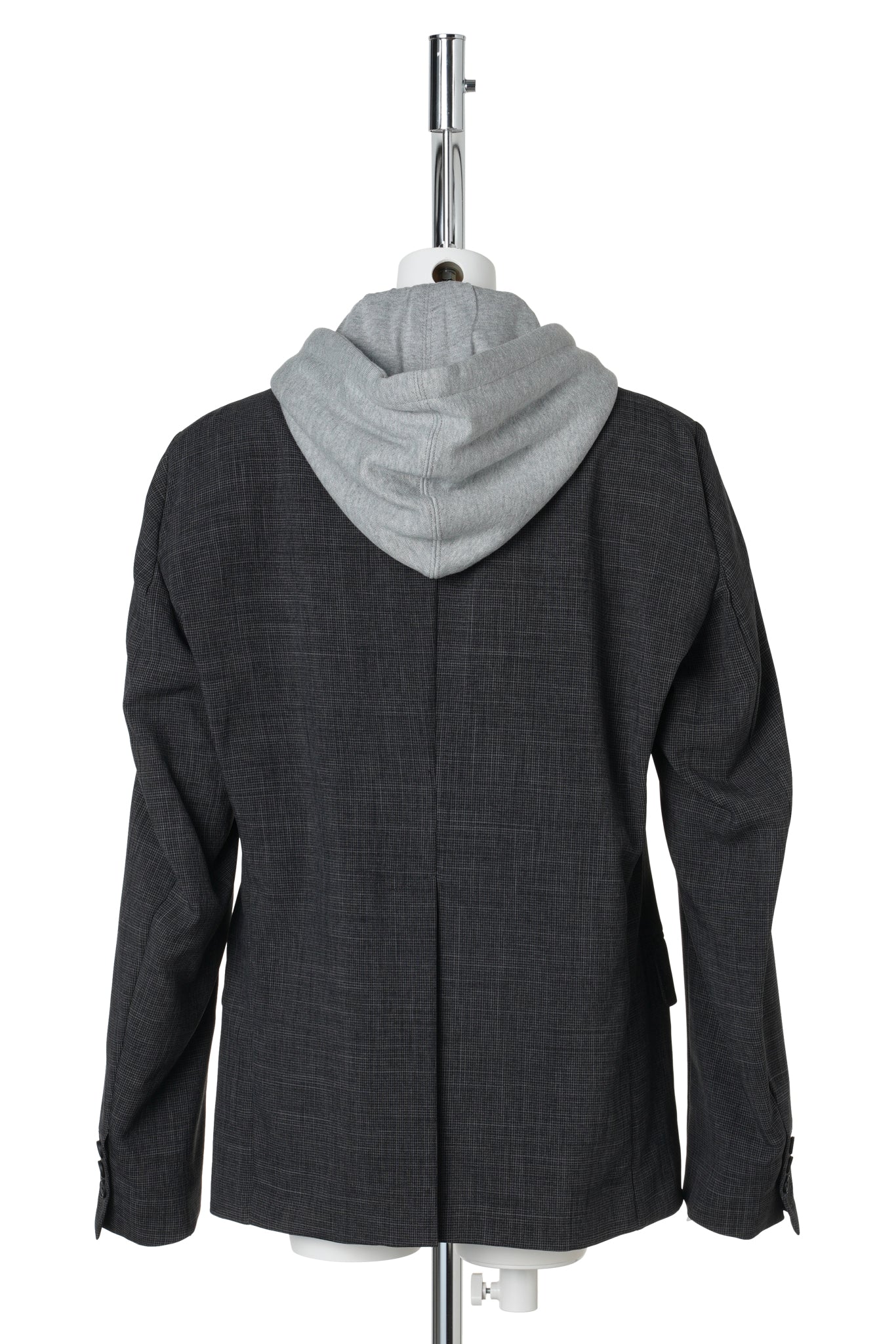 THREE LAYERED HOUNDSTOOTH JACKET / GRAY