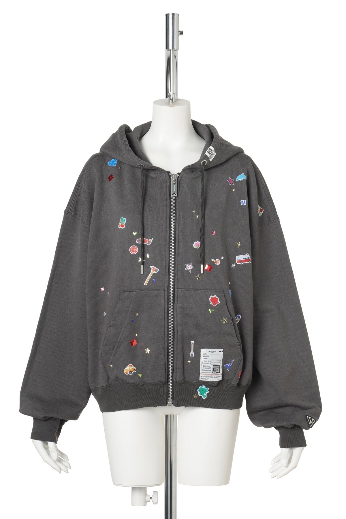 KIDS STICKER PARKA / BLACK