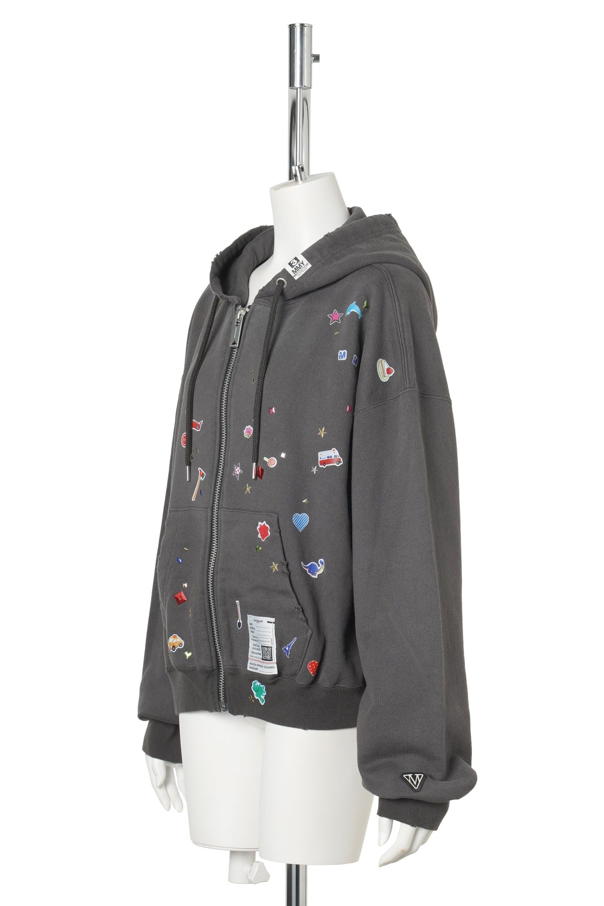 KIDS STICKER PARKA / BLACK