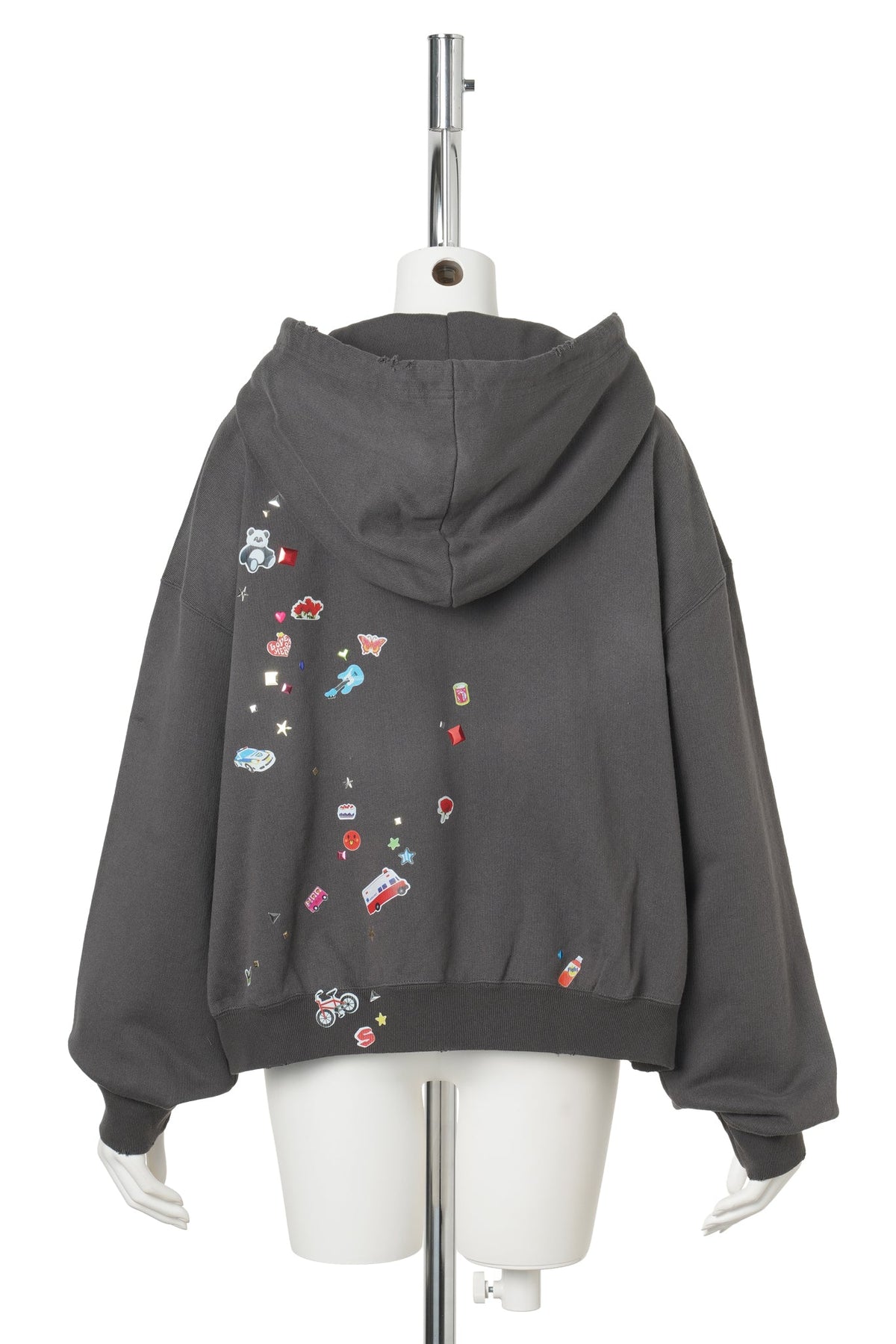 KIDS STICKER PARKA / BLACK