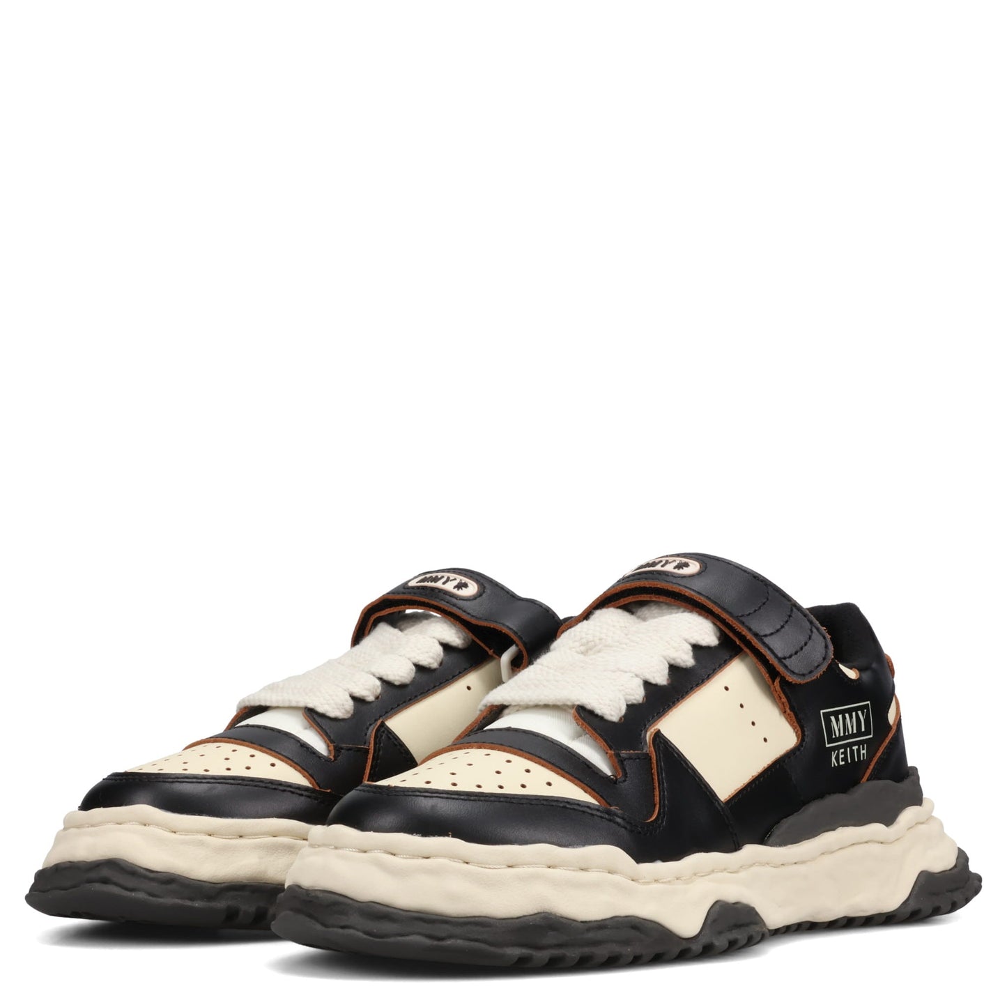 KEITH / ORIGINAL SOLE LEATHER LOW-TOP SNEAKER / 115:BLK/WHT