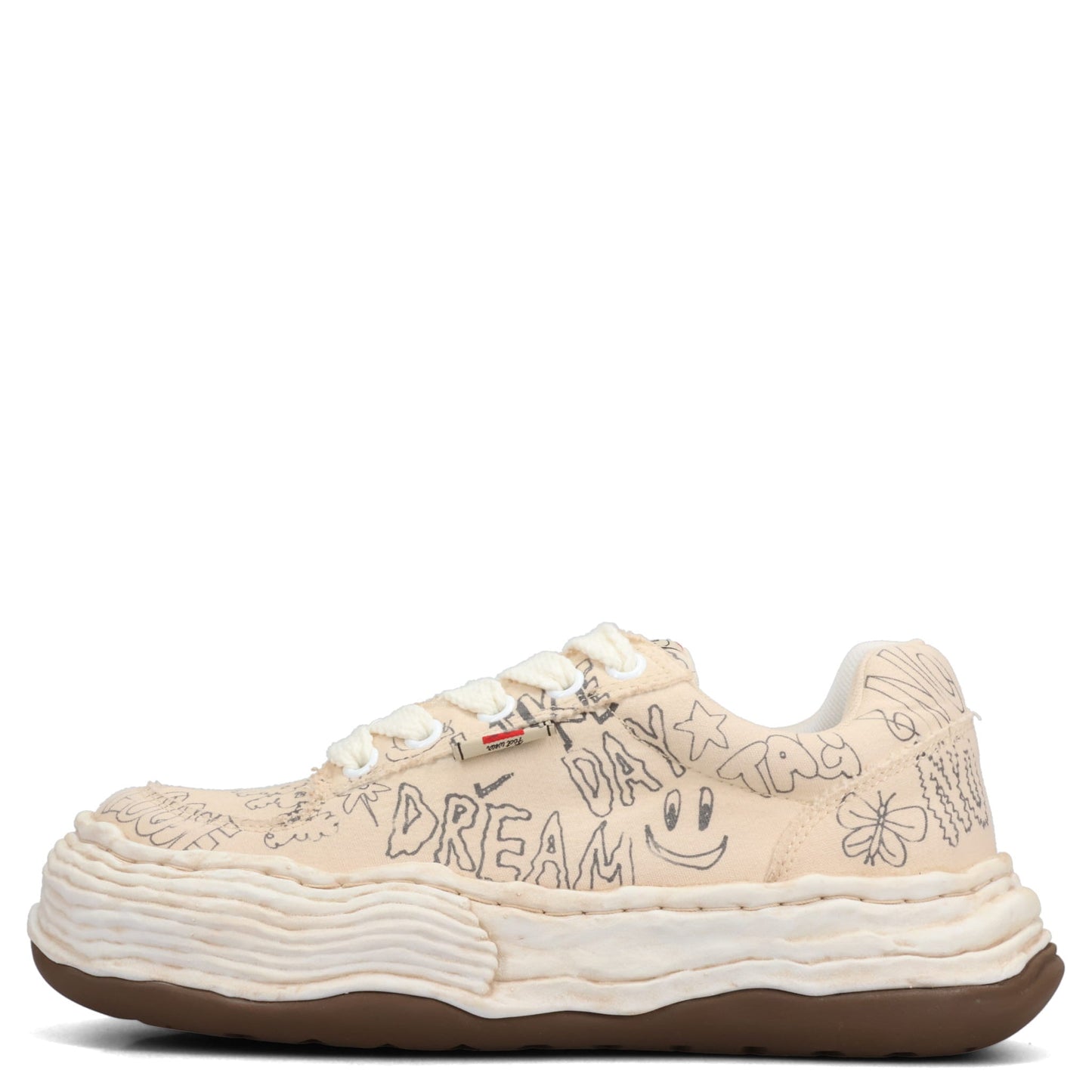 OLIVER / ORIGINAL SOLE GRAFFITI PRINTED CANVAS LOW-TOP SNEAKER / 011:WHITE