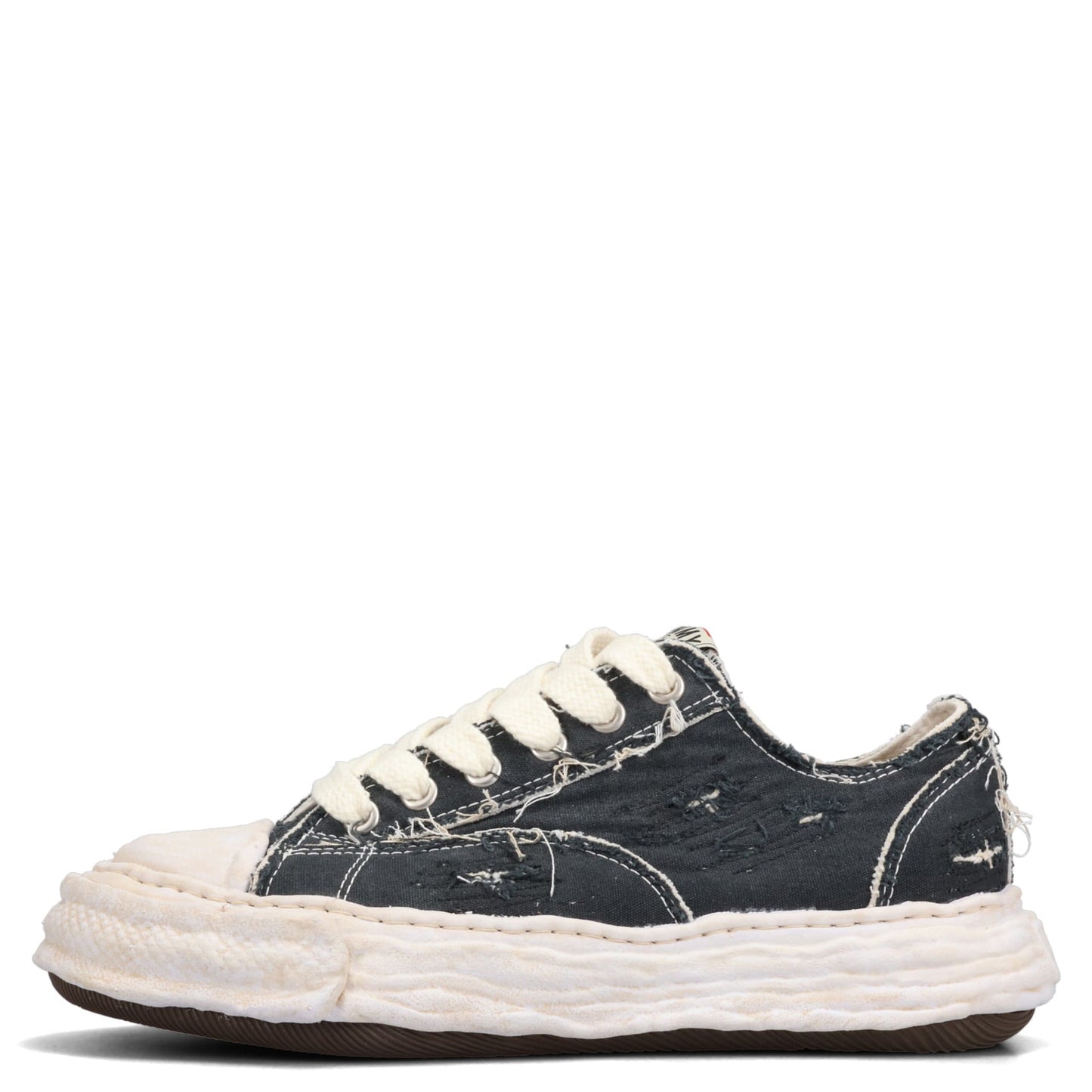PETERSON23 / ORIGINAL SOLE RIPPING AND OVER DYEING CANVAS LOW -TOP SNEAKER / 018:BLACK