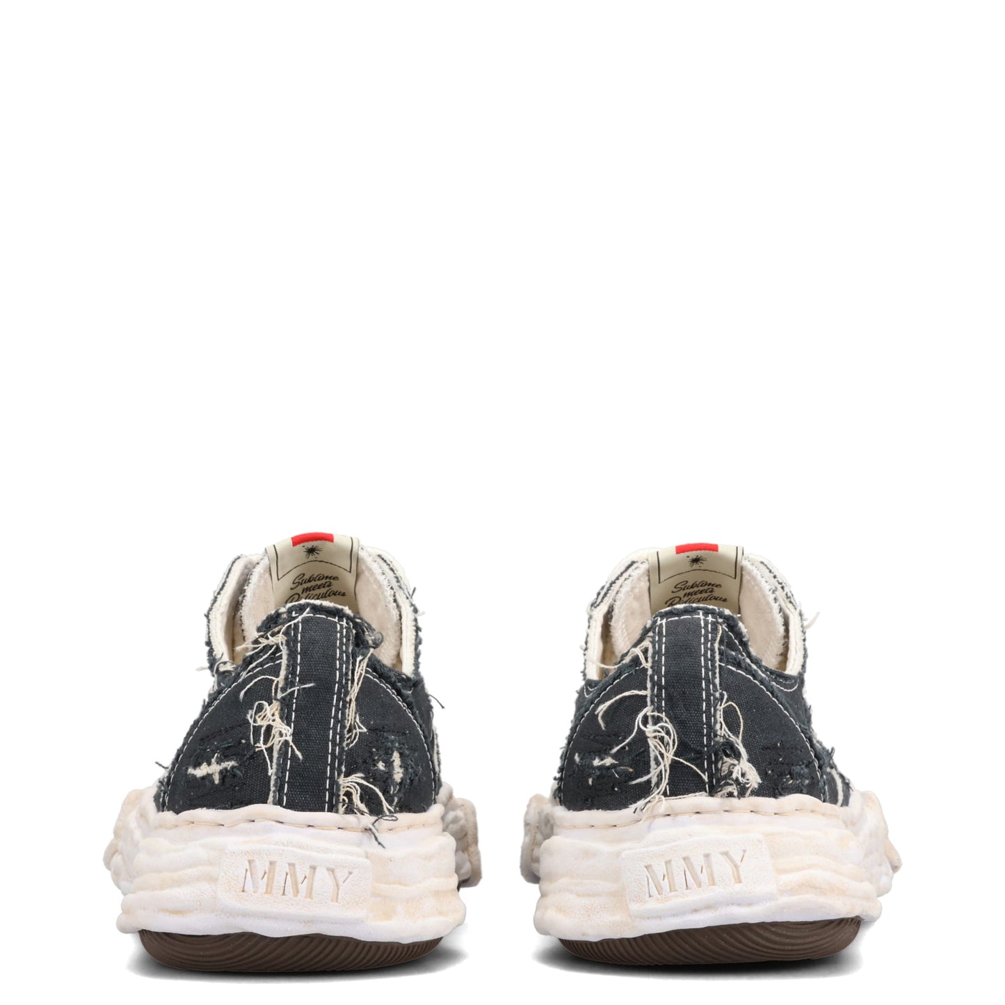 PETERSON23 / ORIGINAL SOLE RIPPING AND OVER DYEING CANVAS LOW -TOP SNEAKER / 018:BLACK