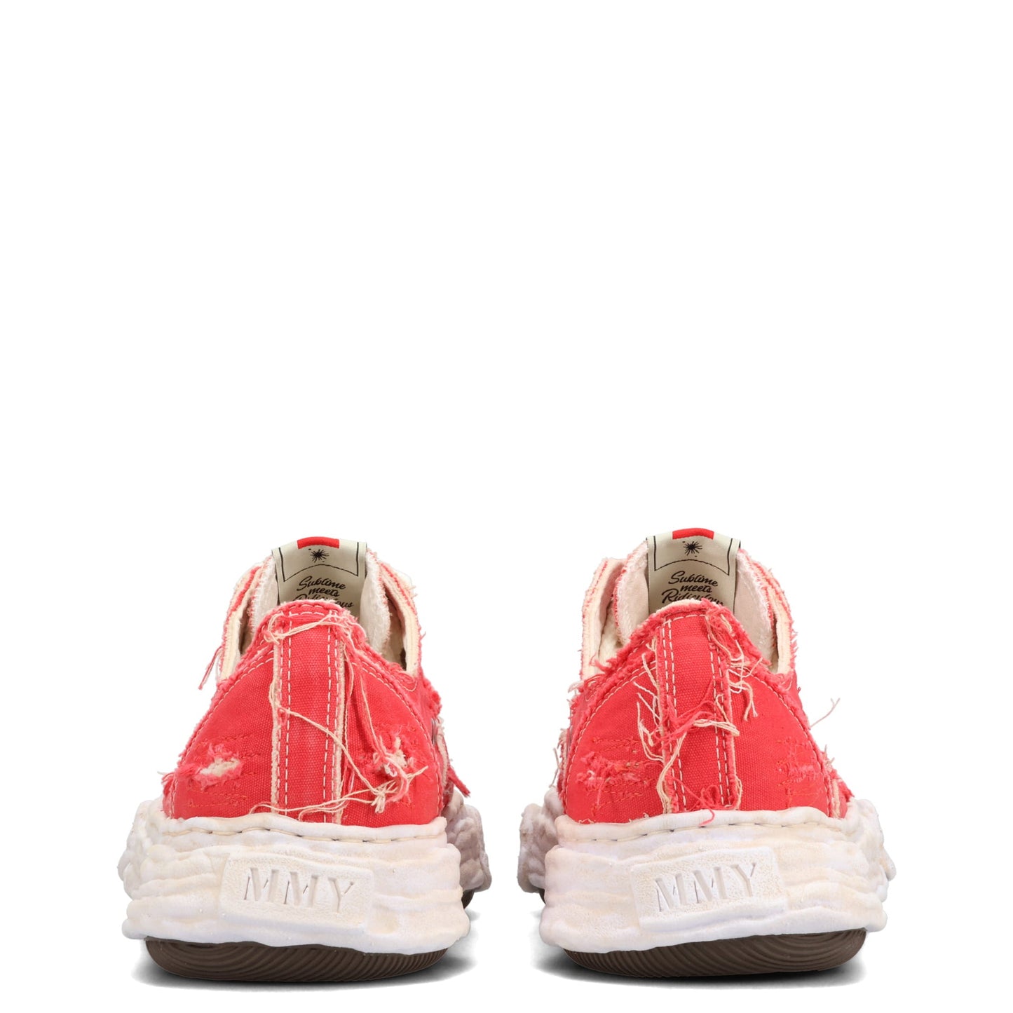 PETERSON23 / ORIGINAL SOLE RIPPING AND OVER DYEING CANVAS LOW -TOP SNEAKER / 046:RED