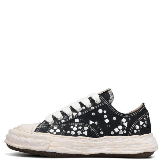 PETERSON23 / ORIGINAL SOLE EMBELLISHED CANVAS LOW-TOP SNEAKER / 018:BLACK